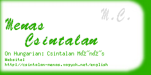 menas csintalan business card